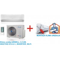 Klima uređaj AIRWELL 3,6 kW, HKD/YKD 012 A++, R32, INVERTER, Wi-Fi ready SA MONTAŽOM